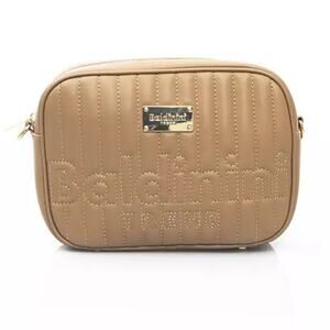 Baldinini Trend Chic Beige Shoulder Bag with Golden Accents NEW NWT
